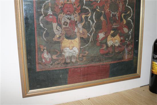 A 19th century Tibetan thangka, 54 x 40cm